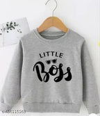Premium cotton kids sweatshirt with long sleeves, printed net design, ideal for winter wear and available in sizes from 2-10 years old