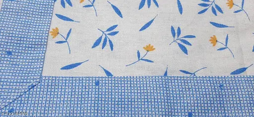 Multicolor pack of 2, golden leaf cotton summer tosheet with botanical border for single bed, soft and ideal for adult sleep
