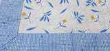Multicolor pack of 2, golden leaf cotton summer tosheet with botanical border for single bed, soft and ideal for adult sleep