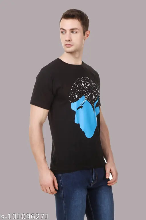 Short sleeve cotton men's t-shirt, standard fit from India