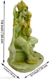 Multicolor polyresin Hanuman Idol/Bajrangbali sculpture, 20 cm tall for decorative showpiece or Pooja room. Made in India