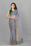 Embroidered feather design mirror work sari in super net fabric, features heavy plain banglory silk blouse with cutwork border and pallu size latkan. Colors: mustard yellow, off white, black, steel gray, sky blue. Free Size (Saree length: 5.5m, Blouse length: 0.8m). Made in India