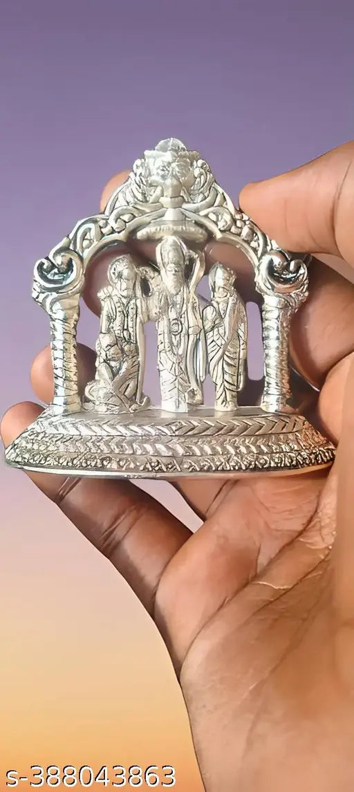 Silver foot murti: Ranamika collection featuring Ramlakshmansita, Sita ji, and Lord Hanumansit in brass, ideal for temple decoration and home decor