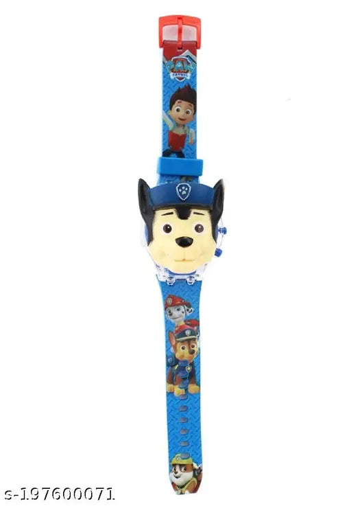 3D Action Figure Paw Patrol Face Based Toy Design Digital Glowing Watch with Disco Music and Blinking Lights for Kids | for Boys Girls- Good Birthday Return Gift
