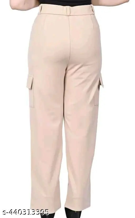 Tan cargo pants with pockets