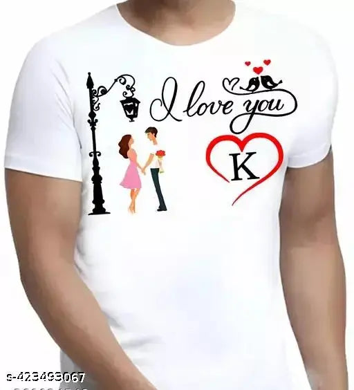 Men's polyester half-sleeve typography printed round neck, vibrant design for casual wear