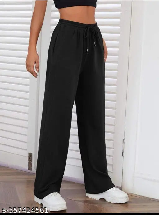 Black jogger pants, cotton, elastic waistband