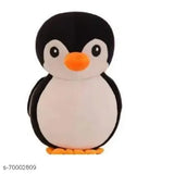 Black Penguin, Panda, Caterpillar & Brown Cap Teddy soft toy (30cm). Handcrafted, safe for kids, cuddly & loveable
