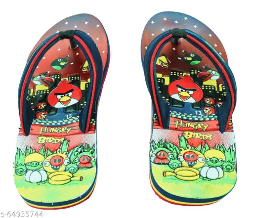 Angry Birds printed net EVA slippers for boys and girls, soft & comfortable, sizes: 2-3Y, 3-4Y, 4-5Y, 5-6Y, 6-7Y, 7-8Y, 8-9Y, 9-10Y, 10-11Y. Made in India