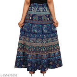 Women's fashionable long skirt, paisley pattern, midi length