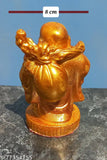 Unbreakable plastic Laughing Buddha statue, 7cm x 10cm x 8cm, symbol of wealth and prosperity, home decor or gift