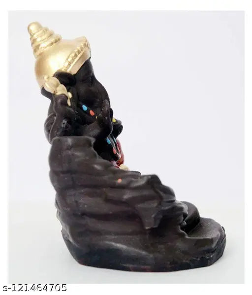 "MORATER" Smoke Red Ganesha Backflow incense burner with 30 Smoke Cone