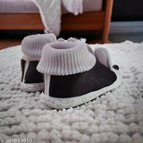 Multicolor cotton and EVA unisex baby booties, size 0-9 months, lace-up fastening