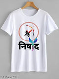 Polycotton Nishad logo printed short sleeves t-shirt, India origin