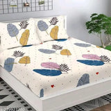 Soft, printed Glace cotton bedsheets (36x72) for single bed - set of 2 with 2 pillow covers. Ideal for summer and adult use