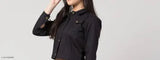 Trendy, denim, girls' or kids', light blue wash, long sleeves