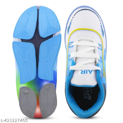 N2PROLED Kids' LED sneakers, casual shoes in blue with white laces