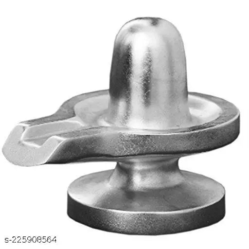 Silver Mercury Parad Shivling (32gm), ornate Indian metal idol, dimensions: 3cm x 2cm x 3cm