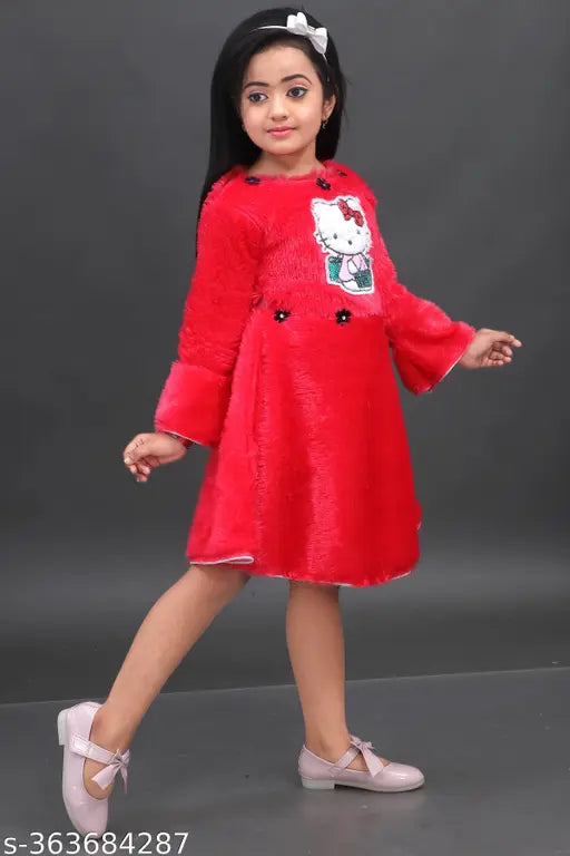 Soft polycotton Moonlight Sweater for girls, white with Jacquard pattern, long sleeves and front button closure