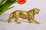 White metal gold polish tiger statue, intricate animal figurine from VK COLLECTION, 22cmx9cmx5cm
