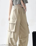 Solid polyester new trendy trousers for women, available in sizes S-XXXL. Made in India