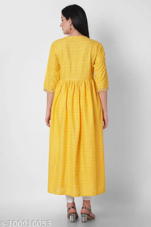 Rayon Anarkali Kurti, printed combo, three-quarter sleeves, Indian women's fashion, size L (bust 40in), XXL, XXXL, 4XL