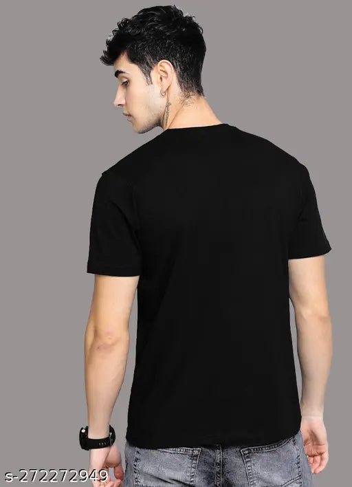 Cotton short sleeve solid men's T-shirt, comfy & fabulous XL (Chest Size: 42in) - India