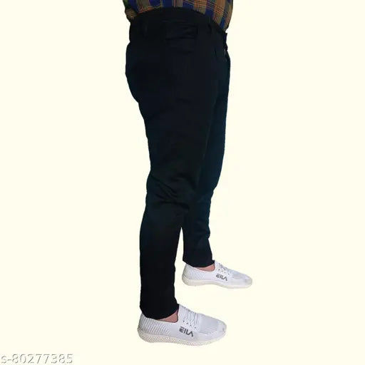 Slim fit men's black denim jeans with balloon hem