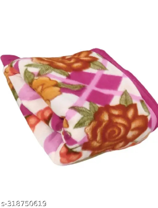 Alluring baby fleece single blanket, lightweight & durable, ideal for all seasons, free size (86x56in), made in India