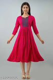 Women's red Anarkali kurti