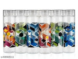 Multicolor pack of 3 unbreakable plastic fridge water bottles with leak-proof caps, ideal for office, sports, school, and travel