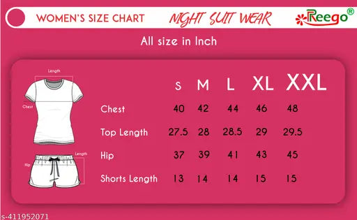 Maroon cotton printed oversized pyjama set (T-shirt & shorts) - ideal for summer wear, versatile, comfortable fit, regular cut, India origin