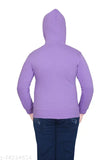 Cotton blend solid hoodie for kids aged 3-4 years, size 26" bust and 19" length; cotton blend hoodie for kids aged 5-6 years, size 27" bust and 20" length