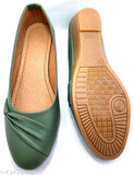 Synthetic leather textured ballet flats for women, bellies and ballerinas- India origin