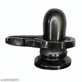 Polished resin Shiva idol for home temple, 0.5cm each in length, height and breadth. Handcrafted Indian outdoor Shivling decor