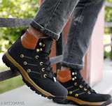 Stylish PU lace-up boat shoes for men, embellished design in sizes IND-6 to IND-10