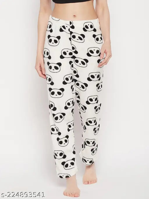 Camouflage women's winter woolen soft fleece lower track pant pyjamas