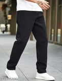 Black denim jeans, boys straight fit, ankle length, loose-boot cut