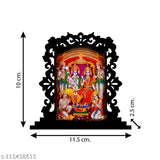 Multi-colored acrylic Ram Darbar figurine for car dashboard or home decor, divine look with attractive design and excellent engraving cuts