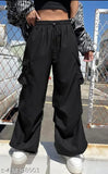 Four pocket cargo pants, black material