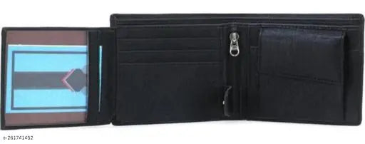 Faux leather men's wallet, new model, 2 compartments, free size (12x9cm), Indian craftsmanship