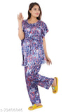 Printed satin night suit kaftan style, soft & comfortable REN STAR sleepwear/loungewear