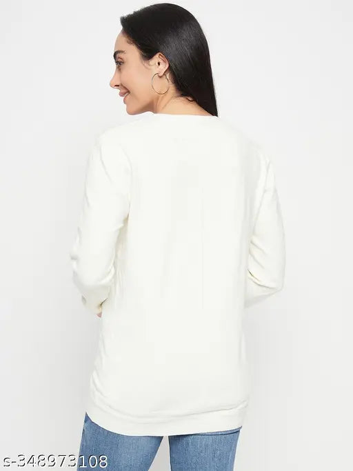 Woolen winter V-Neck sweater, full sleeve with embroidered stone print for women, elevated wardrobe basics top