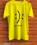 Slim-fit polyester t-shirt for men and women, printed design, multiple sizes available (S-XL), made in India