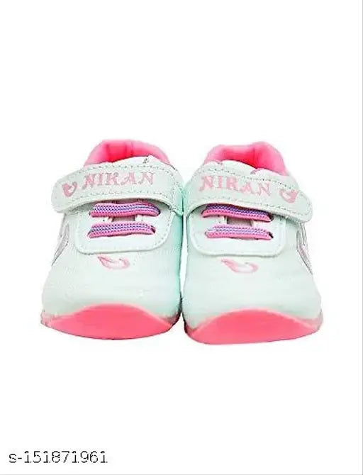 Angelwalk New Kids LED light shoes and clogs sports shoes with pink laces