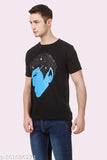 Cotton short sleeve men's t-shirt, standard fit in various sizes, made in India