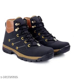 Stylish PU lace-up boat shoes for men. Embellished pattern, available in sizes IND-6 to IND-10