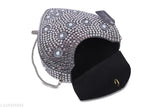 Silver metal clutch heart-shaped purse