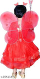 Red embellished children's fairy costume with wings