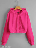 Pink hoodie with a zip closure